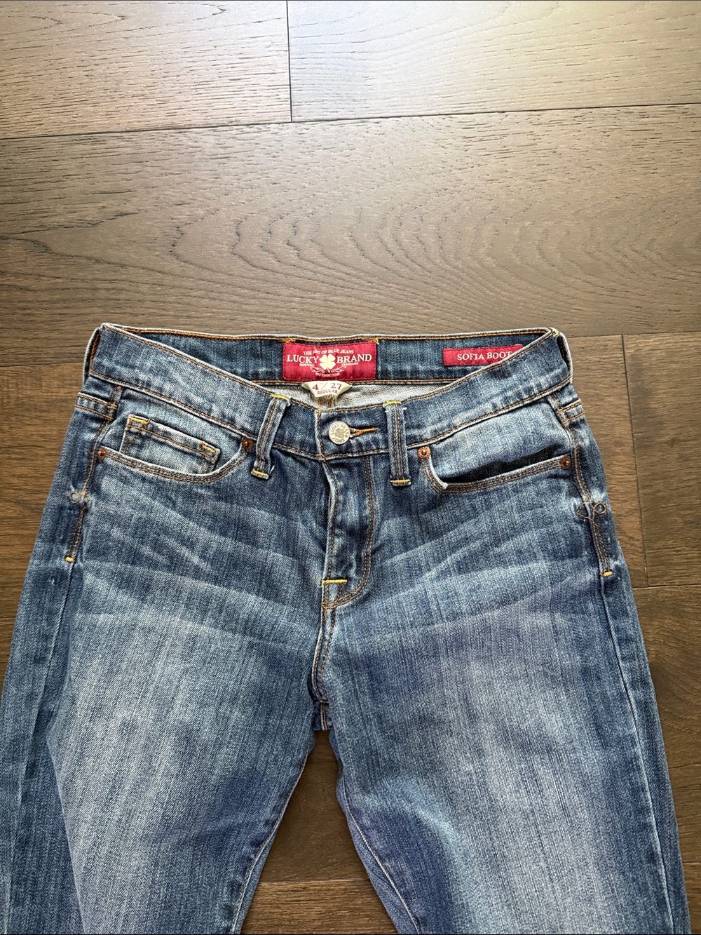Lucky Brand faded blue Sofia bootcut jeans